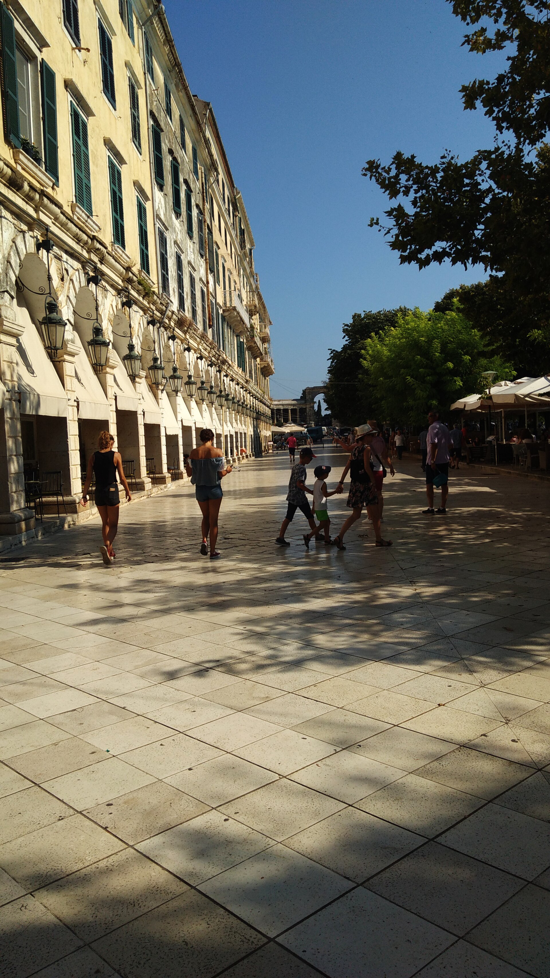 The Liston, the arcaded promenade in Corfu old town