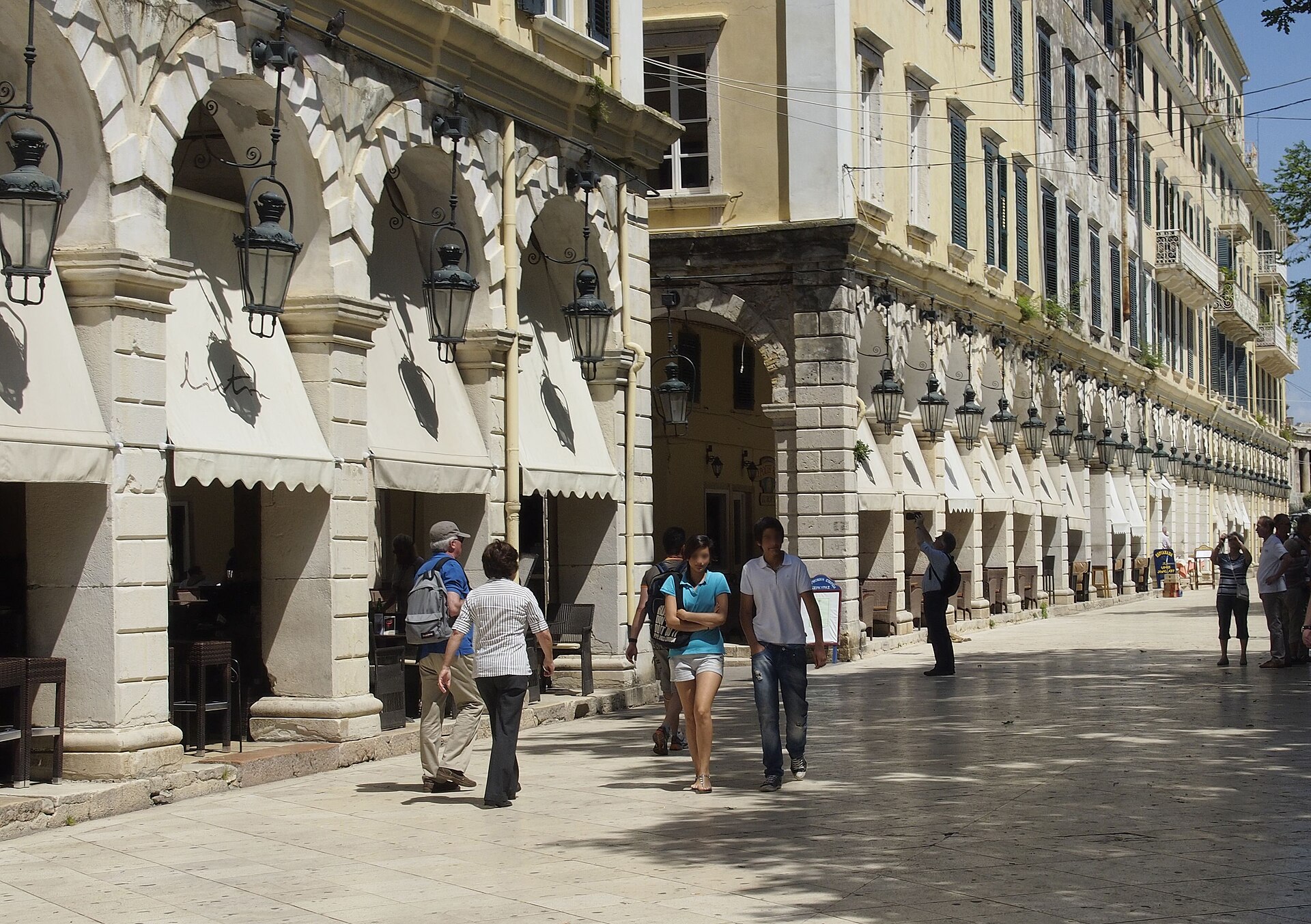 The arcades of the Liston in Corfu town