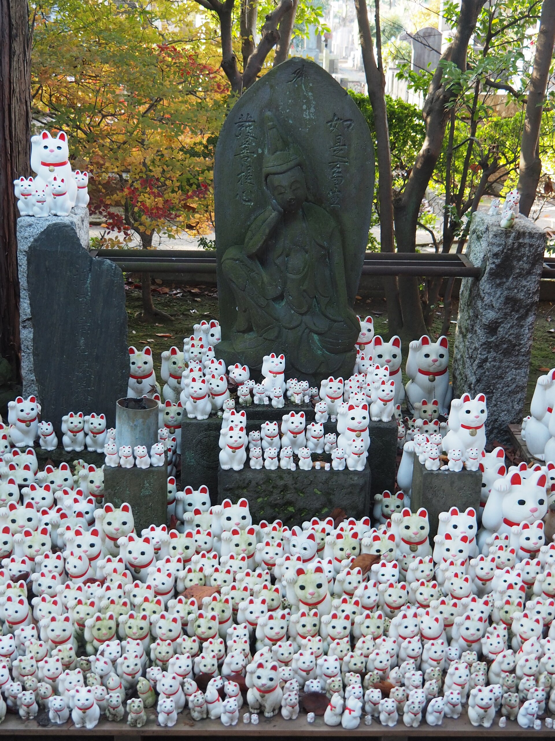 The three-storey pagoda at Gotokuji temple