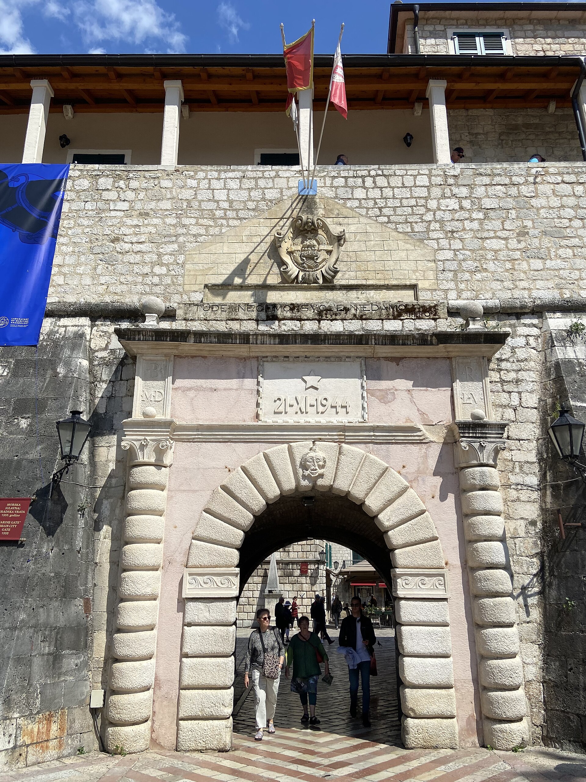 The Sea Gate, the main entrance through the walls of Kotor old town