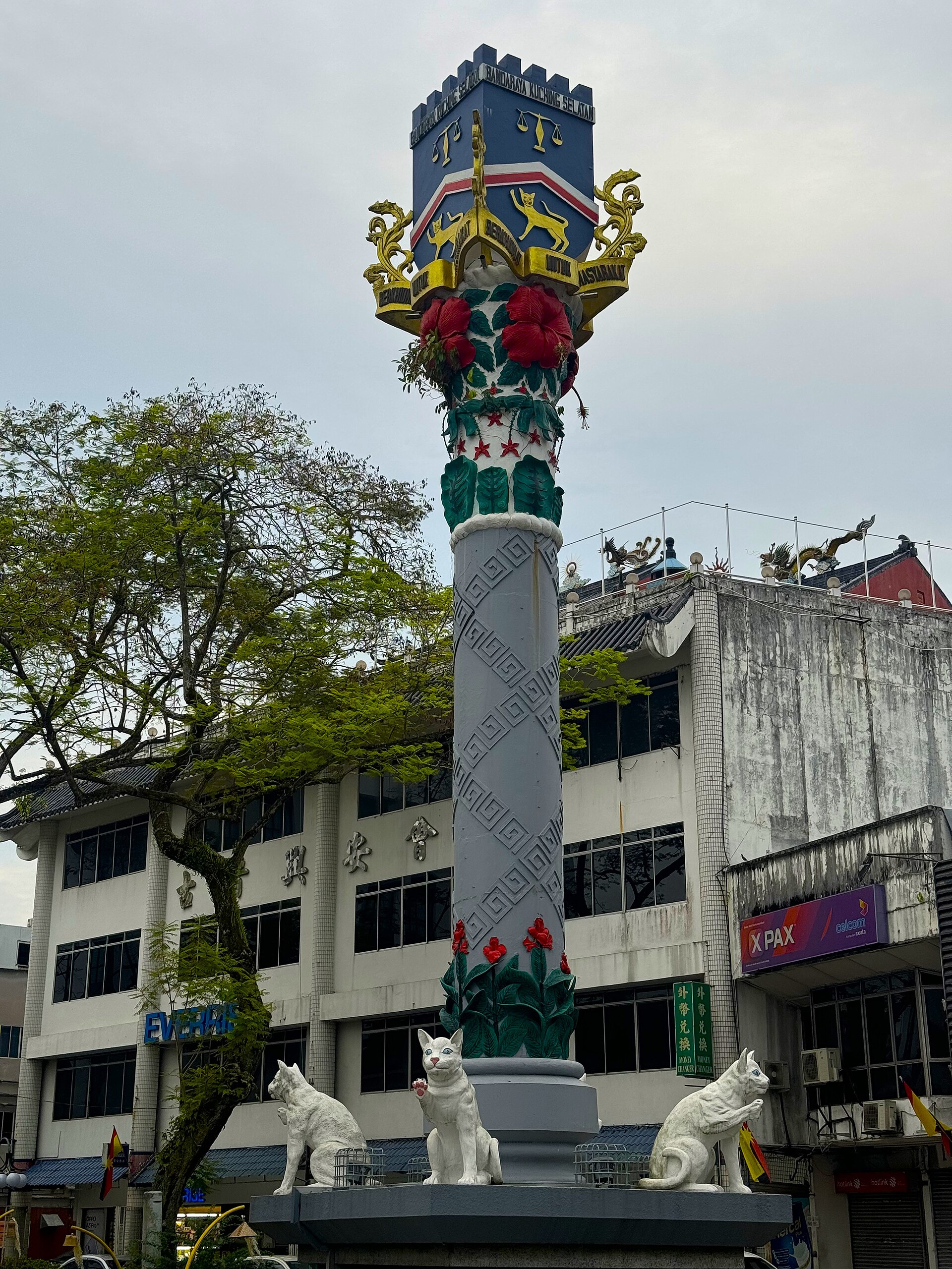 A cat monument in Kuching, Sarawak