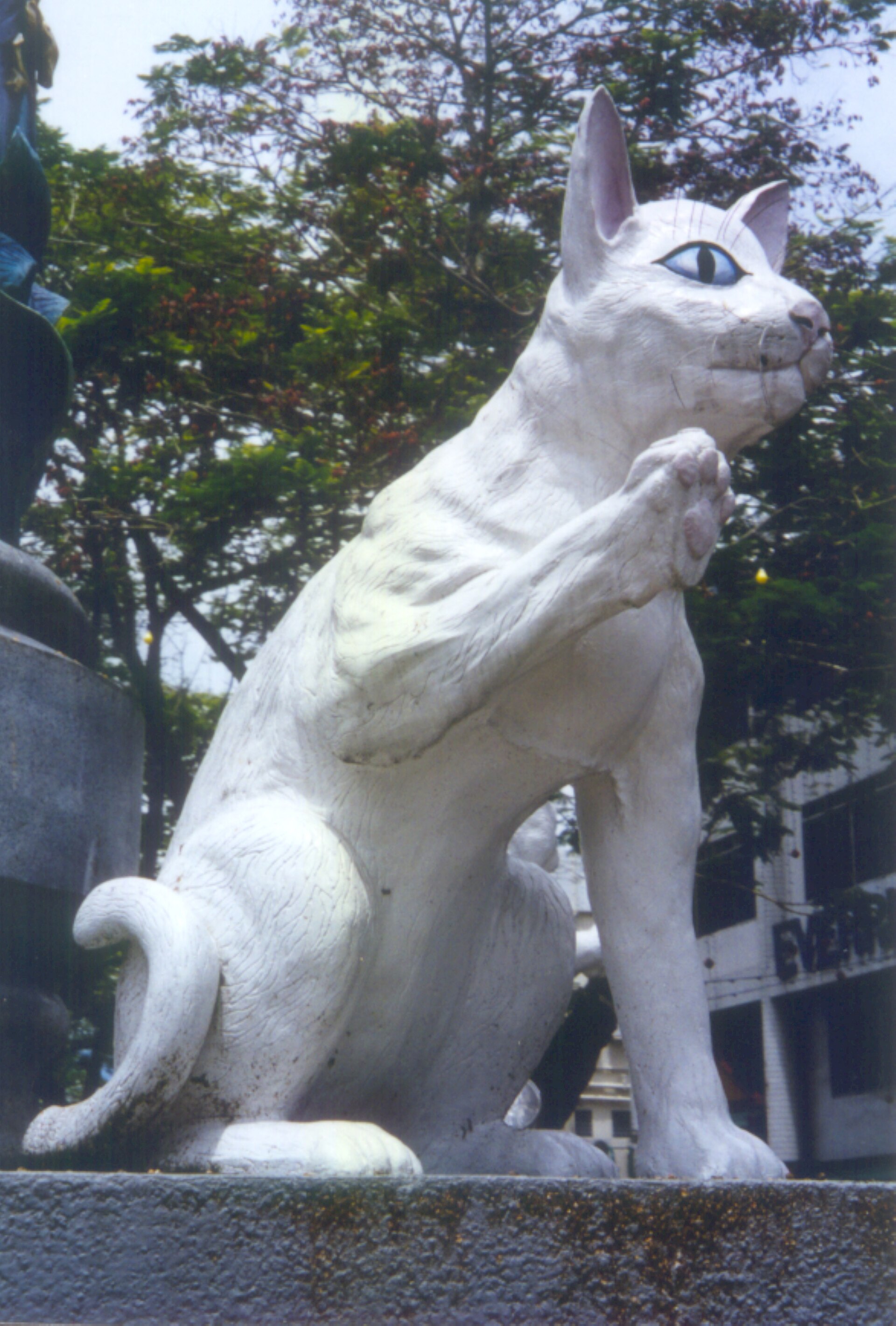 A cat statue in Kuching, Sarawak